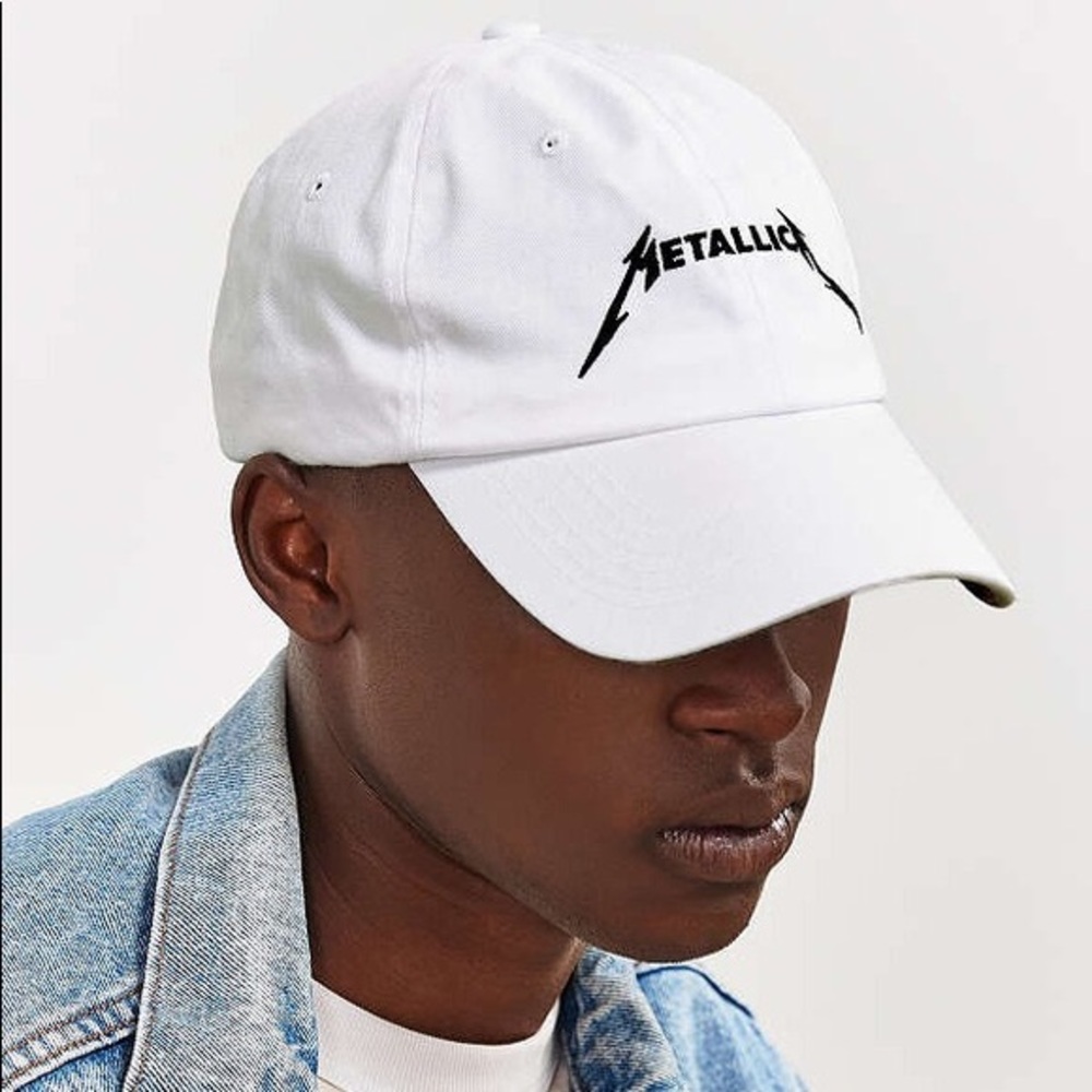 White Metallica Dad Hat